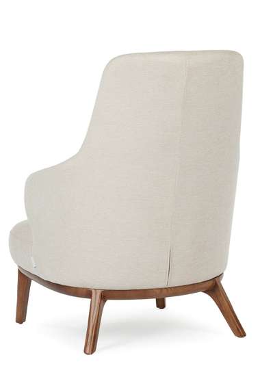 Кресло Malva с высокой спинкой, бежево-серое