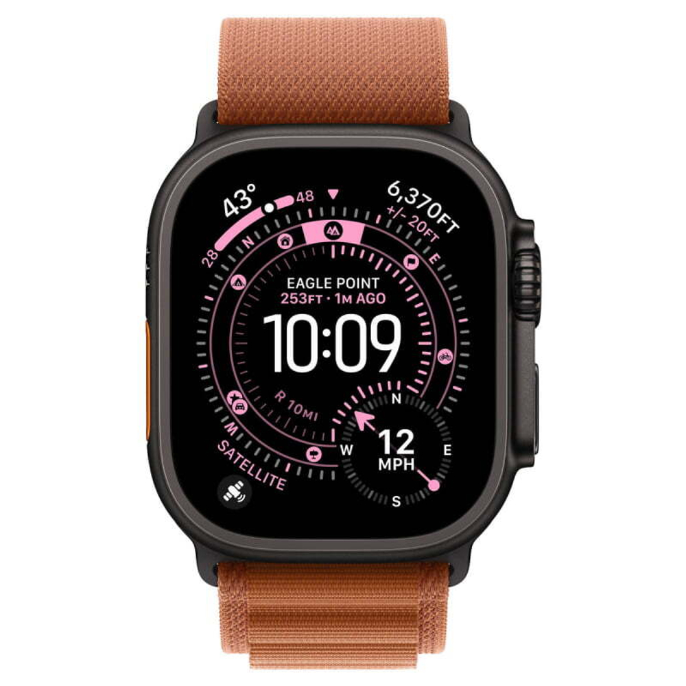 Apple Watch Ultra 3 (2025) 49mm Black Titanium Case / Terra Cotta Alpine Loop