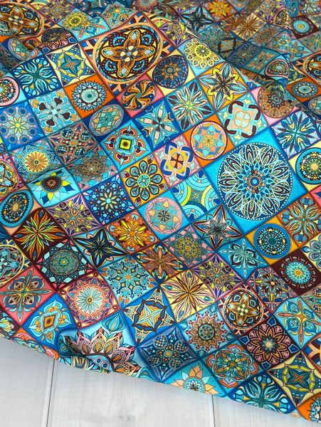 МАРРАКЕШ ГОЛУБАЯ ЛАГУНА 100% хлопок Handmade Fabrics 2