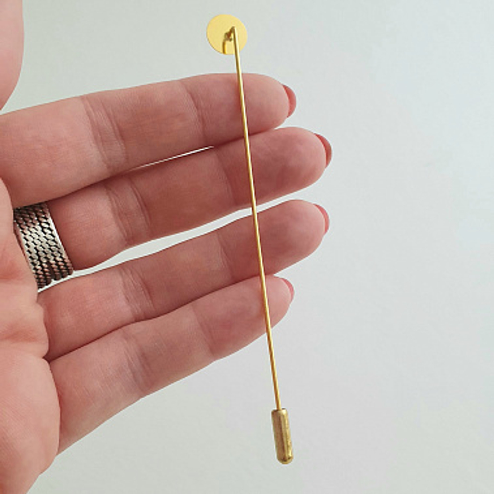 Основа - игла с Кругом (1см * 10см, золото)