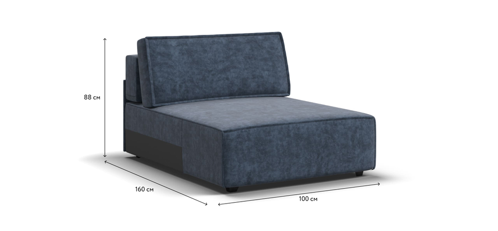 Босс Софт Модуль оттоманка Велюр Роял синий