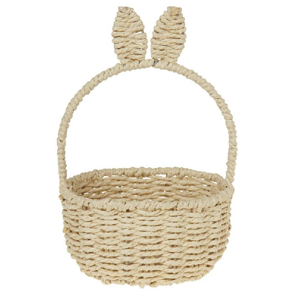 Корзина плетеная (бумага) 17x13xH9,5/21см (Белый)