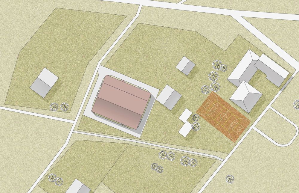 Гимнастическая арена с батутной комнатой - 862м2
