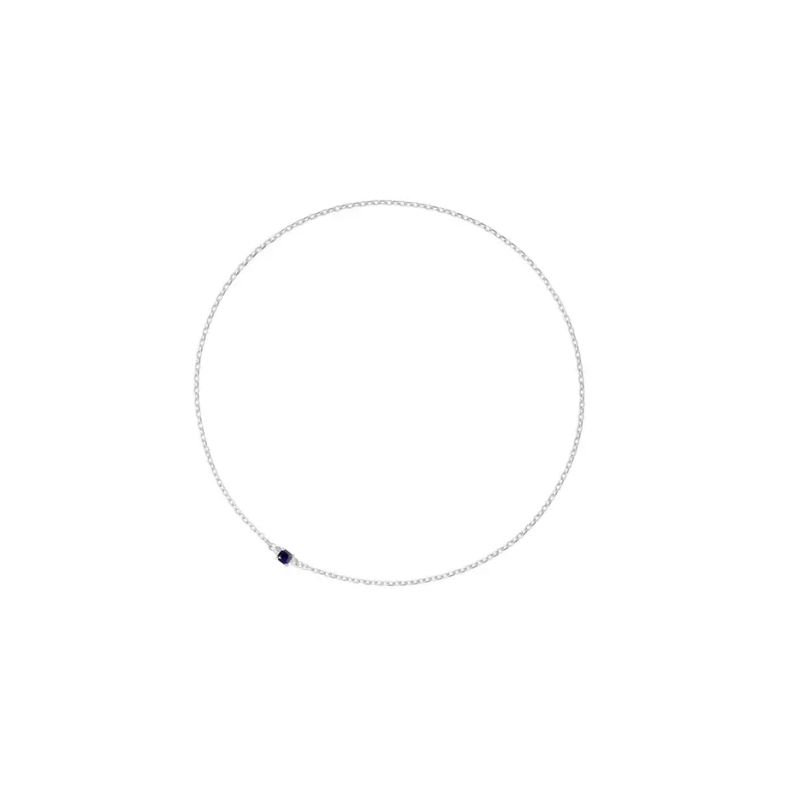 Вечный браслет ВЛВ Навсегда – Белое золото, Сапфировый багет