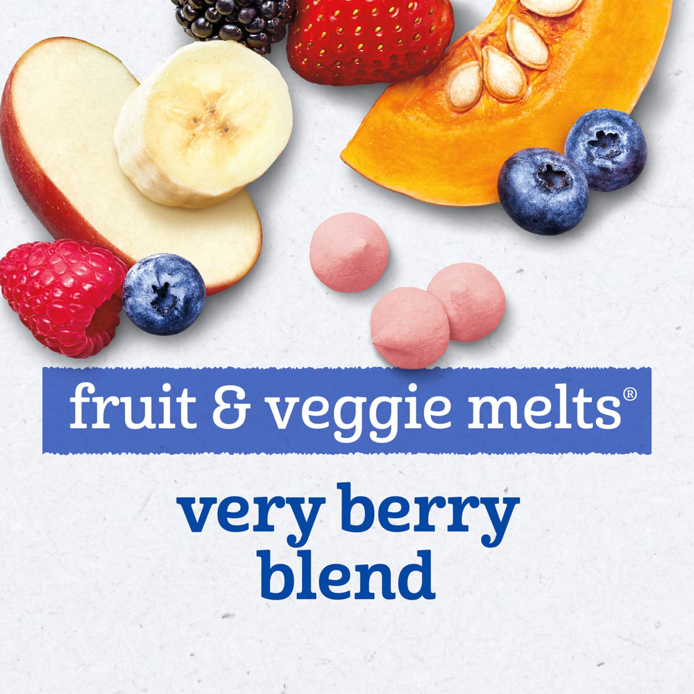Gerber, Fruit & Veggie Melts®, снек для детей от 8 месяцев, ягодная смесь, 28 г (1 унция)