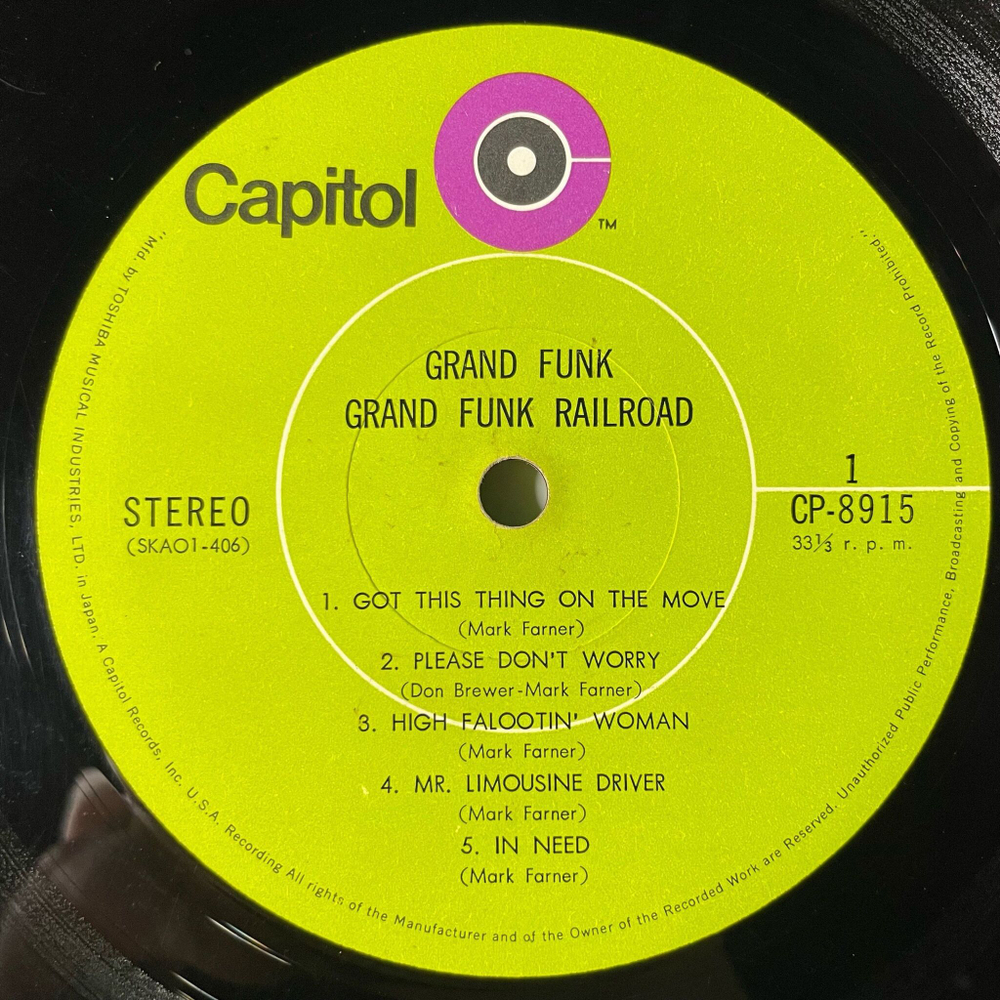 Винтажная виниловая пластинка LP Grand Funk Railroad (Japan 1970) (No Obi)