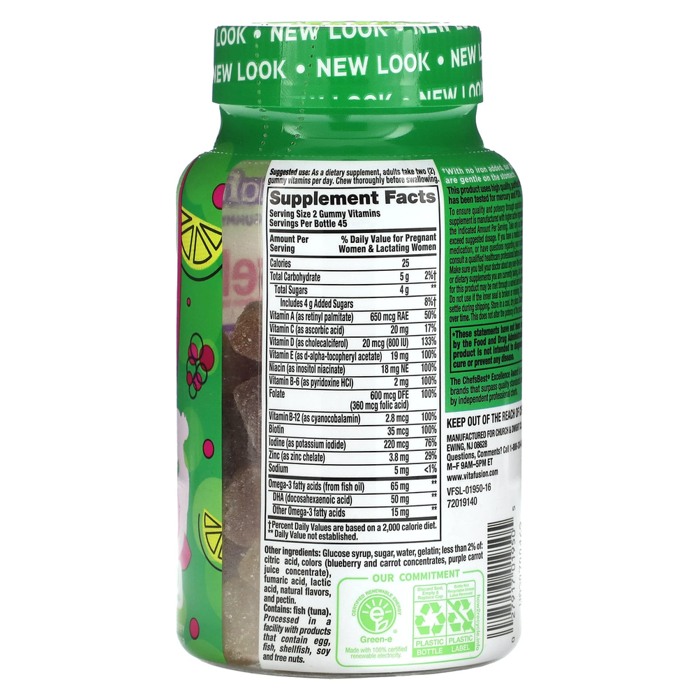 VitaFusion, Жевательные витамины для беременных, натуральный малиновый лимонад, 90 жевательных таблеток