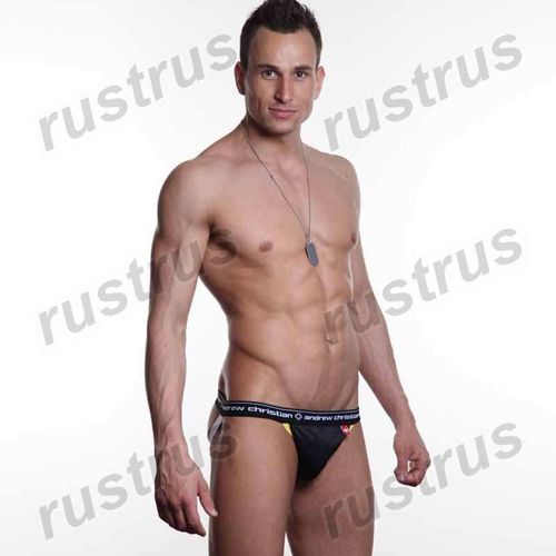 Мужские трусы джоки черные Andrew Christian  AC00081