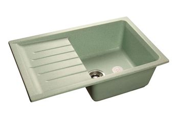 GRANFEST Мойка мрамор PRACTIC GF-P--760L чаша с крылом 760*500мм  салатовый  арт.GF-