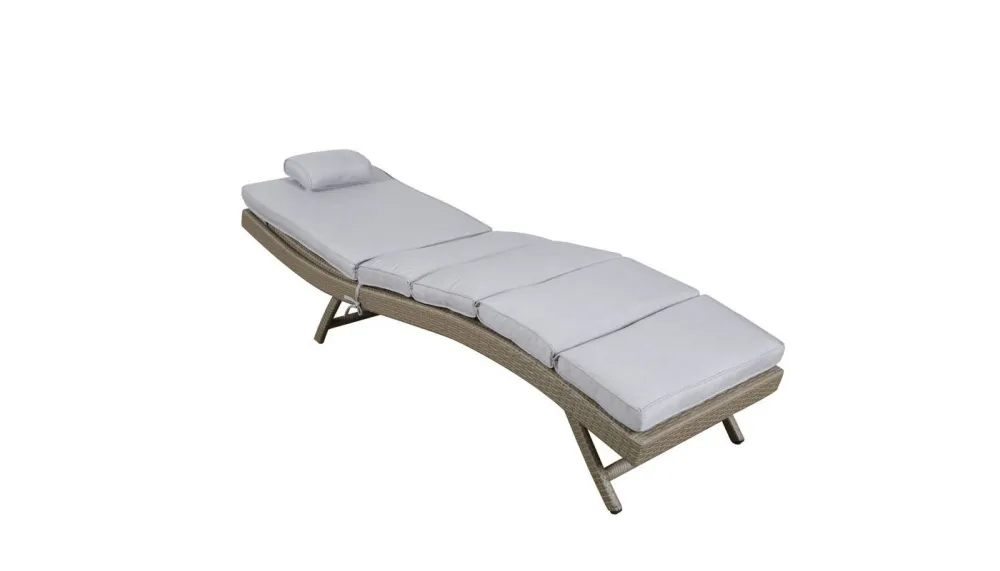 "Лиссабон" шезлонг из искусственного ротанга, цвет соломенный