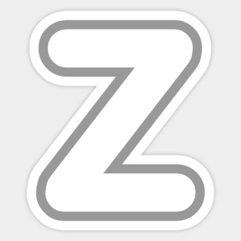 Наклейка «Z» (белая округлая)