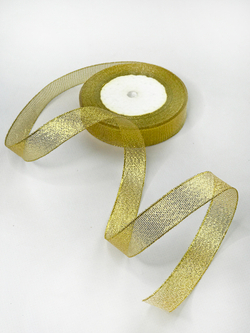 Лента парча 20 мм (25 ярд)  цвет золото