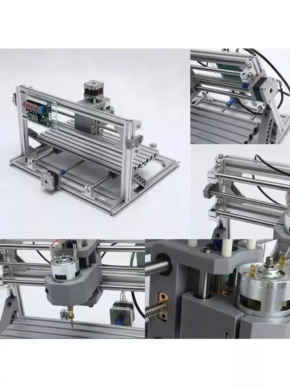 Мини гравировальный станок с ЧПУ CNC3018 с тремя осями / Настольный фрезерно-гравировальный станок для точных работ