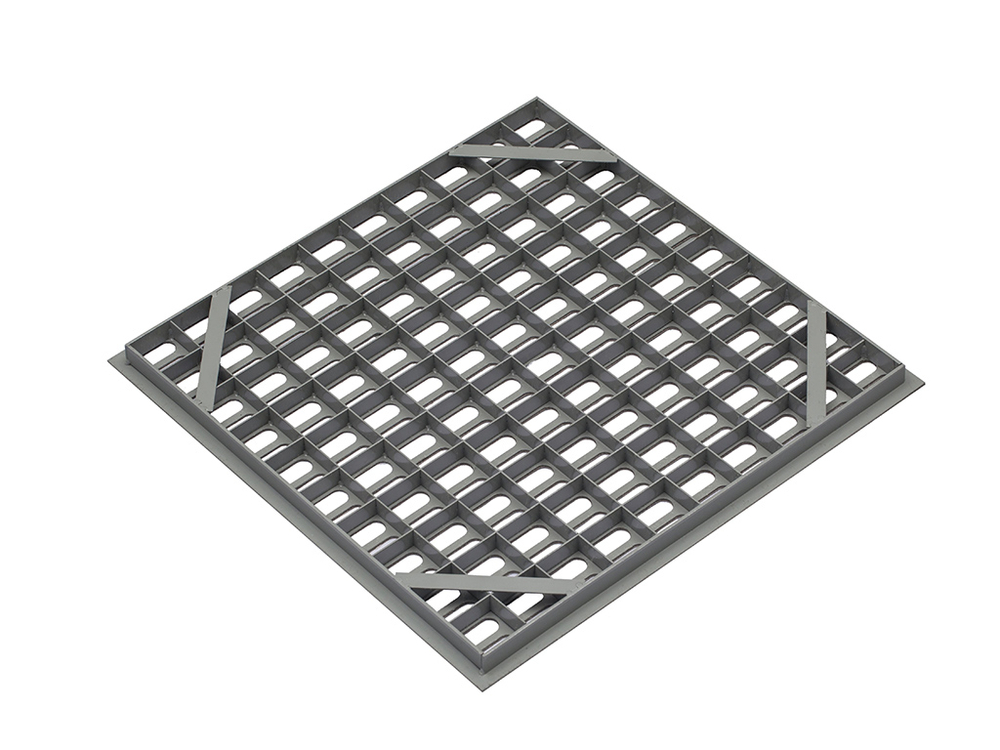 ТМС Панель фальшпола стальная вентиляционная - 51%, покрытие ПВХ (2 мм), 600х600 мм