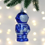 Елочная игрушка «Звёздный космонавт» 5.5*4.5*10 см, Синий