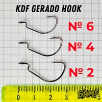 Офсетные крючки лайт, широкое ухо, 5 шт