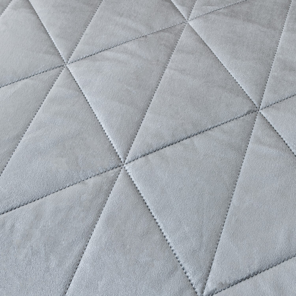 Велюровое покрывало в клетку OVL038, размер 240*260, наволочки 50-70 2 шт