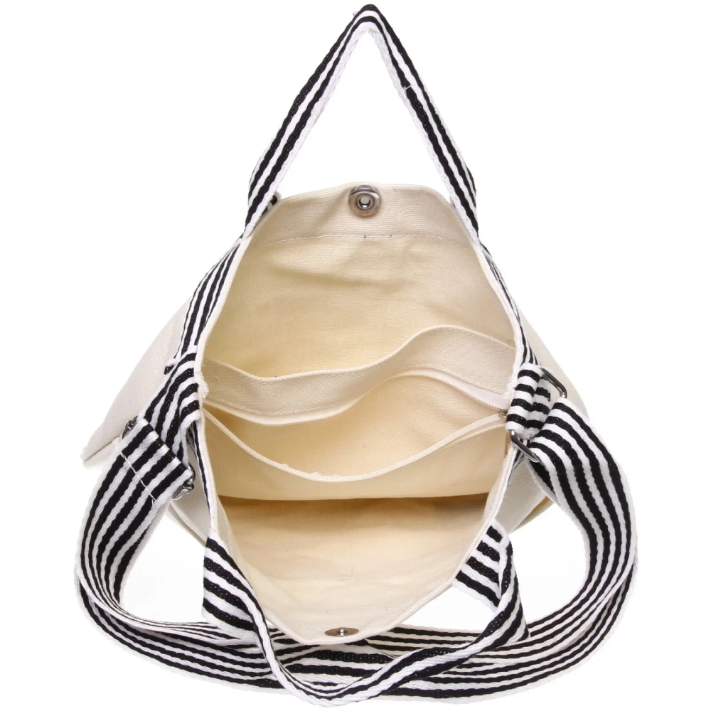 Сумка - шоппер женская «Every day», 2 кармана, плечевой ремень, микс три цвета, 30*11см