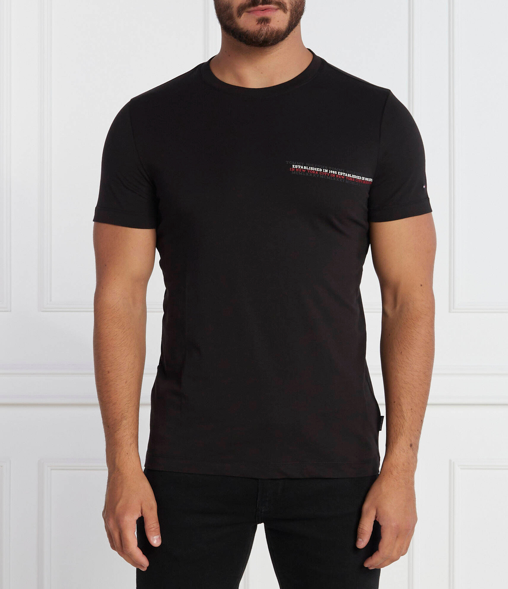 Футболка SMALL CHEST STRIPE MONOTYPE TEE Tommy Hilfiger - черный(MW0MW32595)