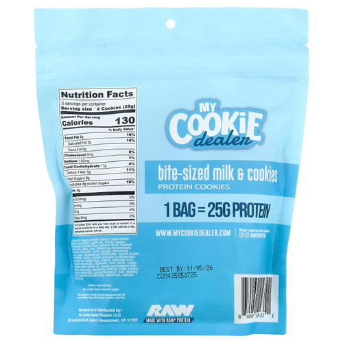 My Cookie Dealer Protein, протеиновое печенье, молоко и печенье, 142 г (5 унций)