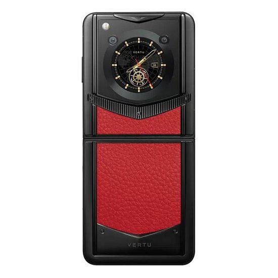 Vertu Ironflip малиново-красный (кожа теленка)
