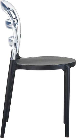 Стул Miss Bibi черный/прозрачный