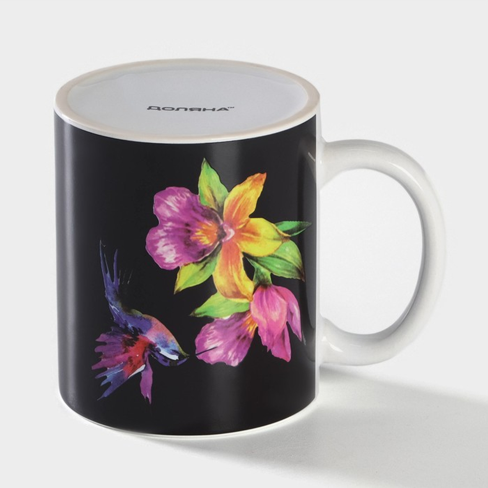 Кружка - хамелеон Доляна «Колибри», 350 мл, керамика, небольшие дефекты