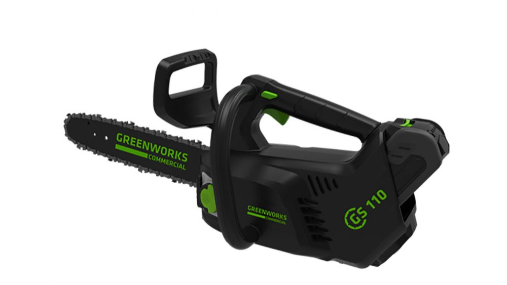 Цепная пила Greenworks GD40TCS 40V (25 см) одноручная бесщеточная аккумуляторная -  АКБ 8 А/Ч зарядка G40UCM2M / 40V 2A