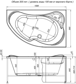 Фронтальный экран Aquanet Capri 160 R