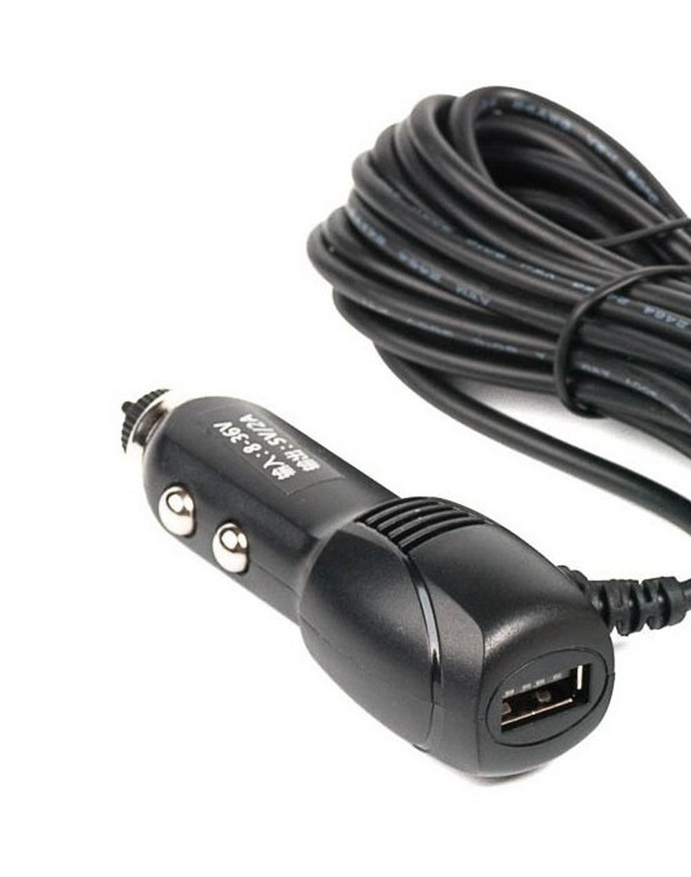 АЗУ Mini USB +USBx1 DVR (12-36V/2A/3M) угловой (C88)