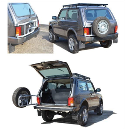 Кронштейн запасного колеса с доводчиком Niva 4x4/Legend/Urban