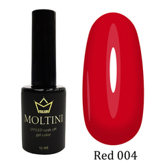 Гель-лак Moltini RED 004, 12 ml