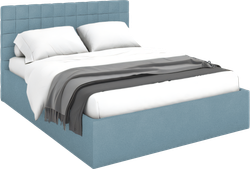 Кровать Лурдес (с.м.160*200) Newtone aqua blue, ВариантКроя1