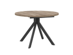 Стол кухонный обеденный круглый раздвижной Дуб Каньон/Чёрный, ТОЛЕДО, 110х110х75,5 см