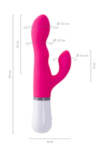 Вибратор LOVENSE Nora с клиторальным стимулятором, силикон, розовый, 24 см