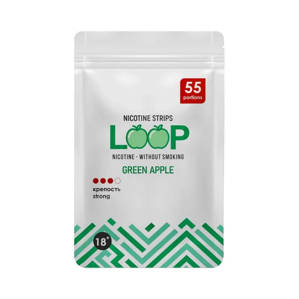 LOOP GREEN APPLE НИКОТИНОВЫЕ ПЛАСТИНКИ (12 МГ) - ЗЕЛЕНОЕ ЯБЛОКО