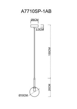 Подвесной светильник Arte Lamp A7710SP-1AB