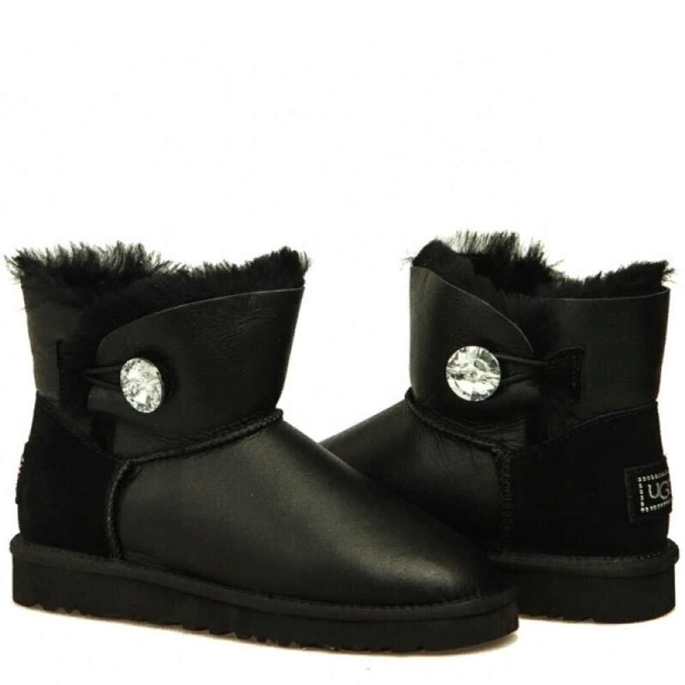 Угги Mini Bailey Button Bling Metallic Black