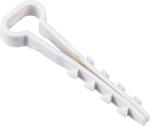 Дюбель-хомут 12-6 для плоского кабеля белый (нейлон) (100 шт)