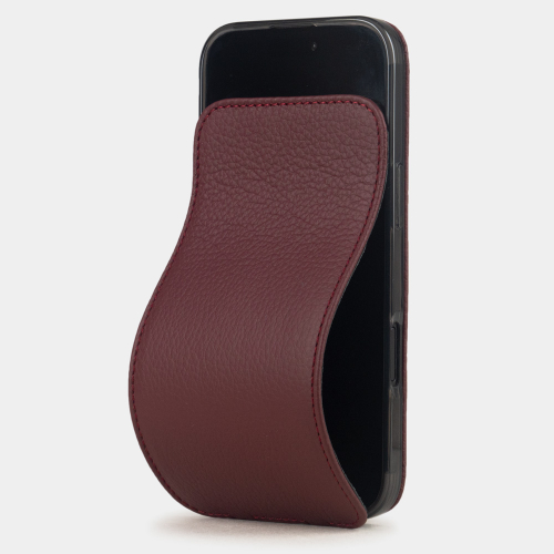 Чехол для iPhone 17 Air - кожа теленка, бордовый