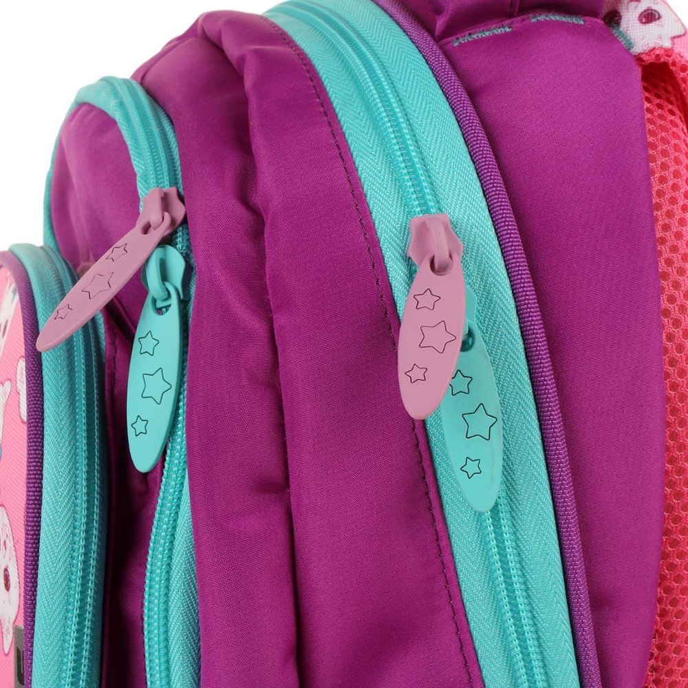 Ранец школьный Гармония 40*28*18см, анатом. спинкой, 1 отдел, 2 кармана, 2 боковых кармана "Котики"