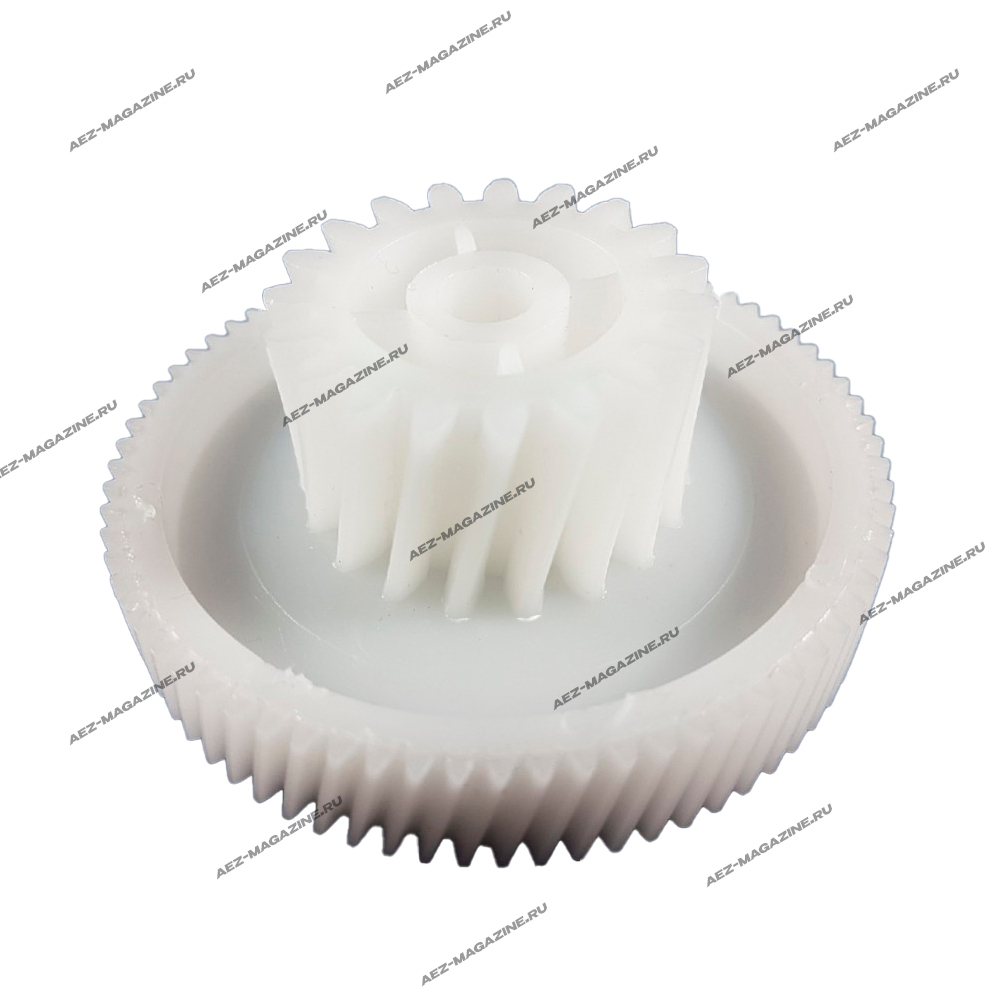 Шестерня мясорубки Saturn белый редуктор, D-62х32мм, 74/19 зубов косые, H-28мм, юбка 11,5мм