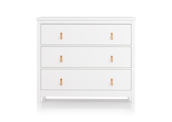 Комод Wood 3 ящика (белый)