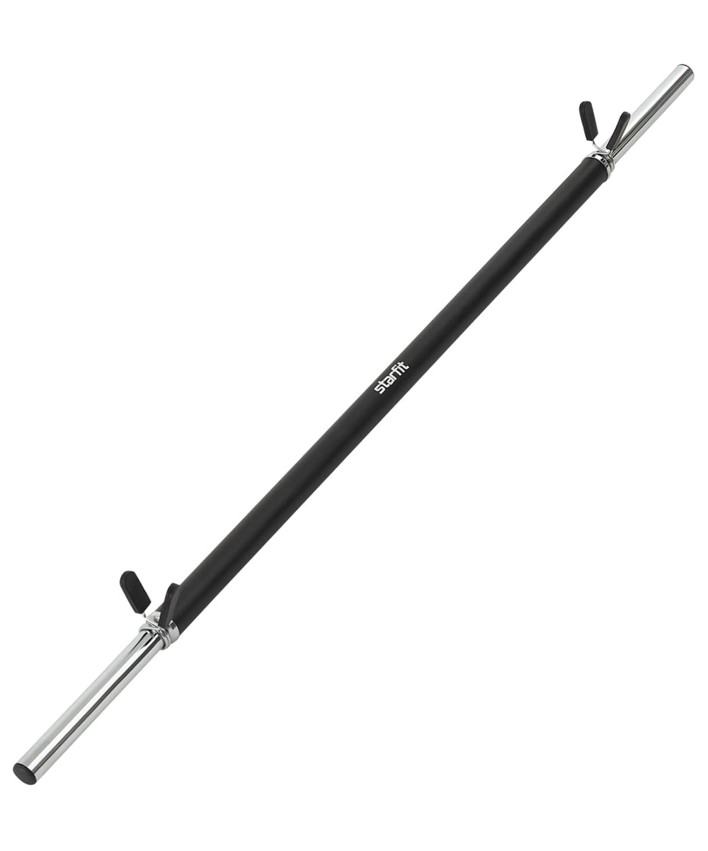Гриф для аэробики BB-104 d=25 мм, неопреновый, с пружинными замками, черный, 120 см