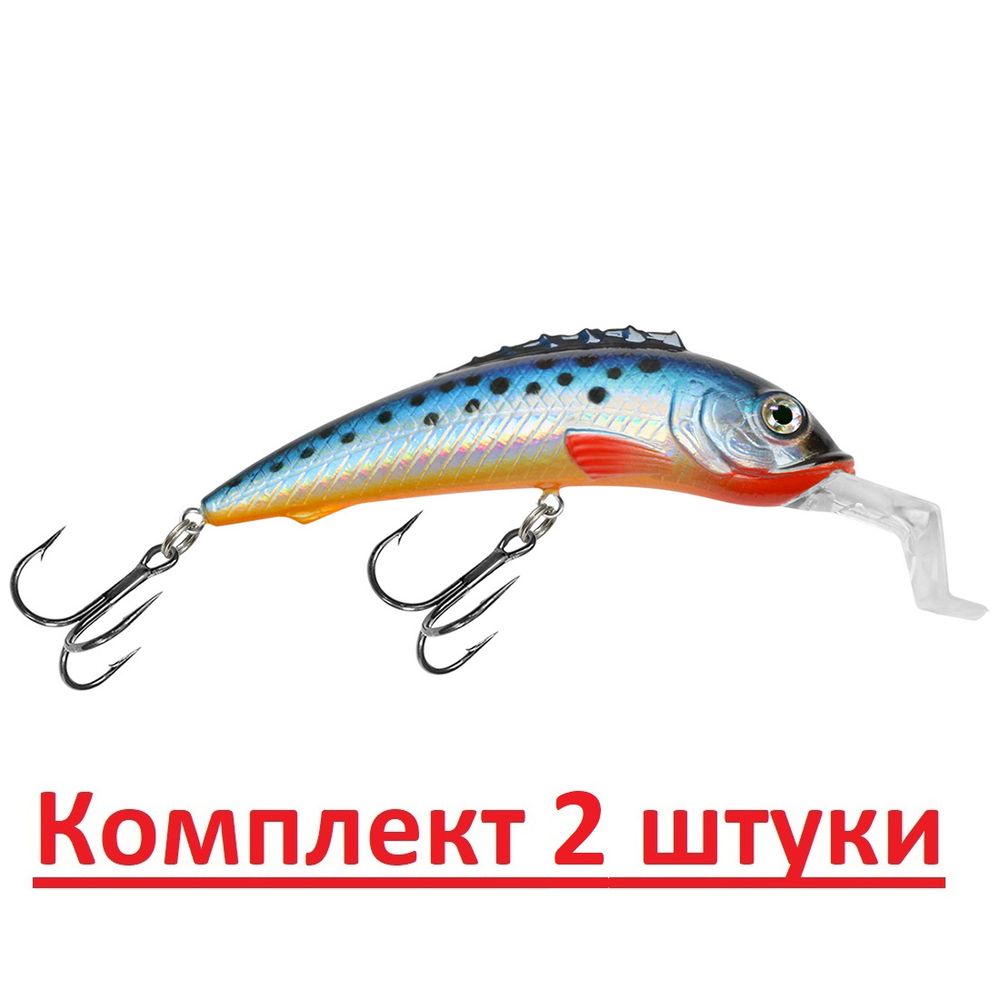 Воблер для рыбалки ЕРШ-2 102mm, цвет 014 (клоун), 1 штука