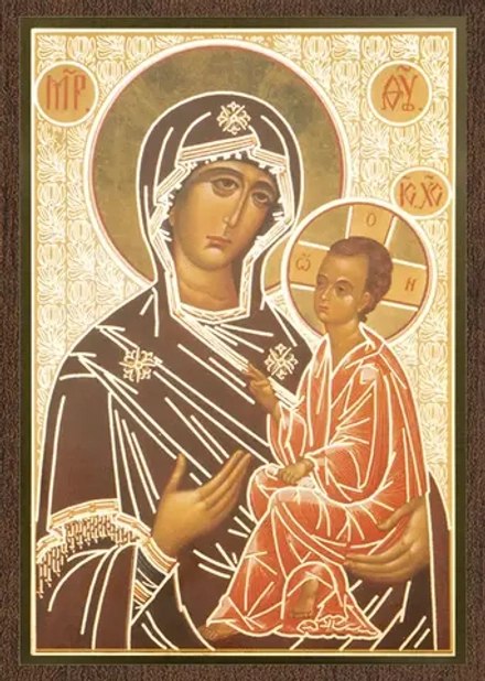 Икона БМ "Тихвинская" 6х9 на МДФ-6