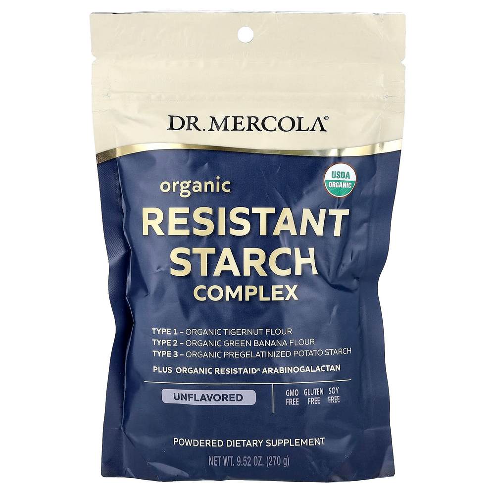 Dr. Mercola, Органический устойчивый крахмал, без добавок, 270 г (9,52 унции)