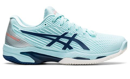 Женские Кроссовки теннисные Asics Solution Speed FF 2 Clay - clear blue/light indigo