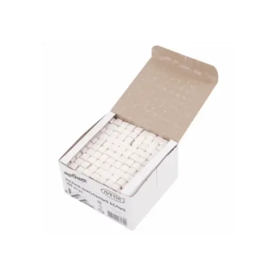 Мел белый квадратный 100 штук, ЮНЛАНДИЯ (Алгем), картонная упаковка, 229070