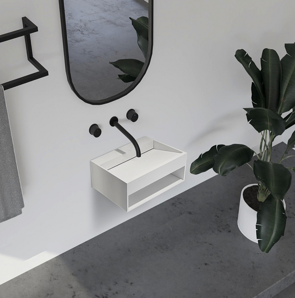 Раковина Abber Stein 60 AS2645-0.6 Белая матовая